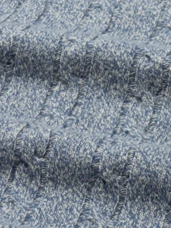 Dolcevita Cable Knit Sweater Light Blue -Velora Fashion Aurelien dolcevita sweater cashmere merino blend light blue3 1