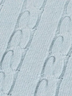 Dolcevita Cable Knit Sweater Baby Blue -Velora Fashion Aurelien dolcevita sweater cashmere merino blend light blue3