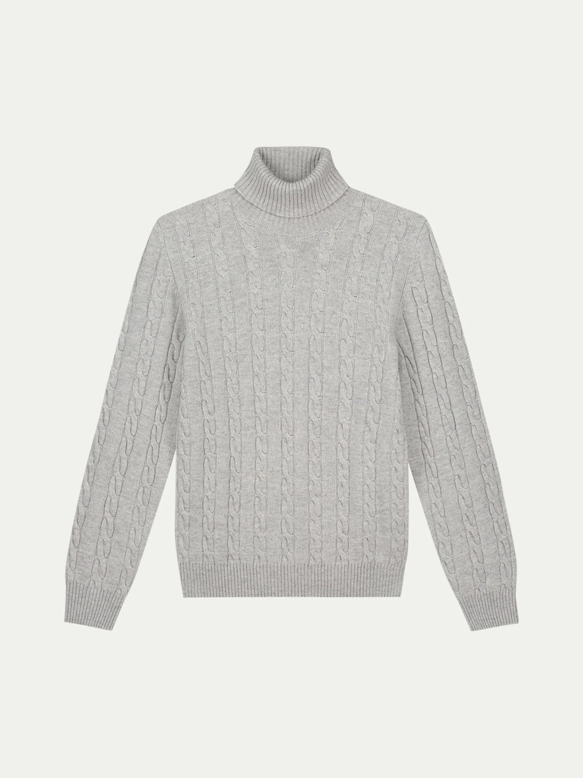 Dolcevita Cable Knit Sweater Light Grey 3 Dolcevita Cable Knit Sweater Light Grey