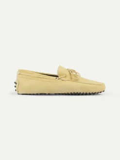 Light Yellow Suede Driving Shoes -Velora Fashion Aurelien driving shoes softey suede light yellow men 4 scaled