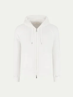 White Terry Towelling Zipper Vest