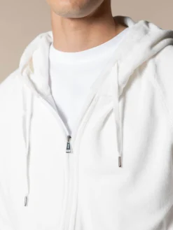 White Terry Towelling Zipper Vest 11 White Terry Towelling Zipper Vest -Velora Fashion Aurelien hoody terry towelling leisure zipper vest badstof white13 scaled