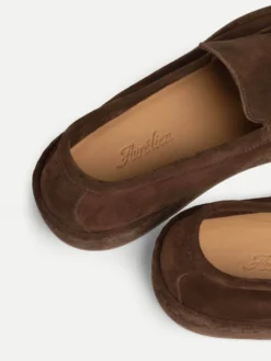 Lady Chocolate Voyager Loafer -Velora Fashion Aurelien lady voyager slip on softey suede chocolate women 5 scaled