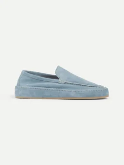 Lady Light Blue Voyager Loafer -Velora Fashion Aurelien lady voyager slip on softey suede light blue women 4 scaled