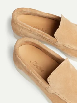 Lady Dark Beige Yacht Loafers 9 Lady Dark Beige Yacht Loafers -Velora Fashion Aurelien lady yacht loafer softey suede dark beige women 5 scaled