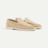 Lady Light Beige Yacht Loafers -Velora Fashion Aurelien lady yacht loafer softey suede light beige women 1 scaled