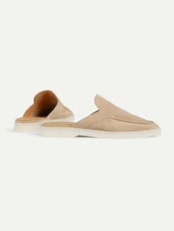 Lady Light Beige Yacht Slipper -Velora Fashion Aurelien lady yacht slipper softey suede light beige women 3 scaled