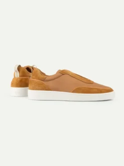 Burnt Caramel Leisure Sneaker -Velora Fashion Aurelien leisure sneaker 2.0 suede caramel men 3 scaled