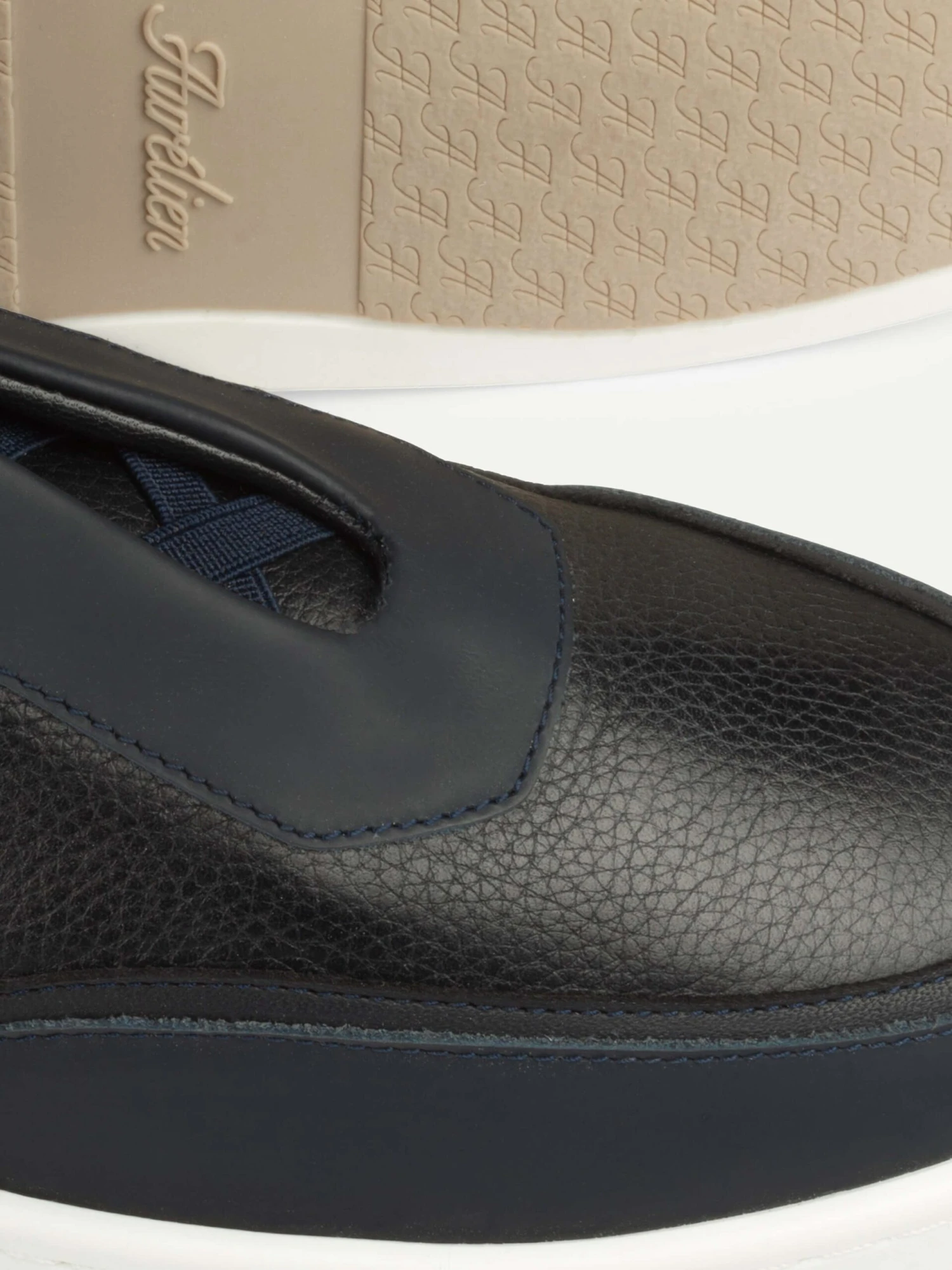 Navy Leisure Sneaker Grain With Fur 5 Navy Leisure Sneaker Grain With Fur - Image 3