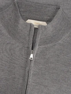 Extrafine Merino Zipper Vest Dark Grey -Velora Fashion Aurelien mezzocollo sweater cashwool merino dark grey2 scaled