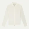 Extrafine Merino Zipper Vest Ivory -Velora Fashion Aurelien mezzocollo sweater cashwool merino ivory1