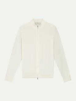 Extrafine Merino Zipper Vest Ivory