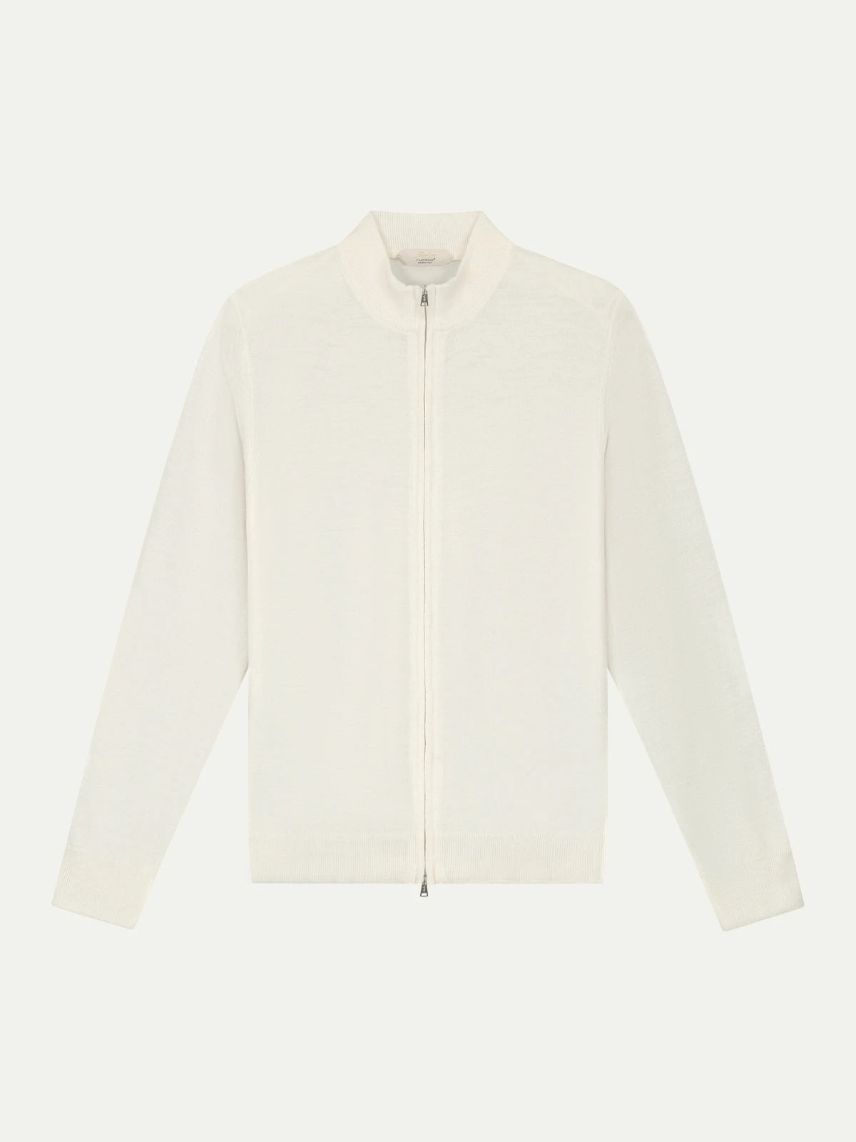 Extrafine Merino Zipper Vest Ivory 3 Extrafine Merino Zipper Vest Ivory