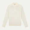 Extrafine Merino Zipper Sweater Ivory