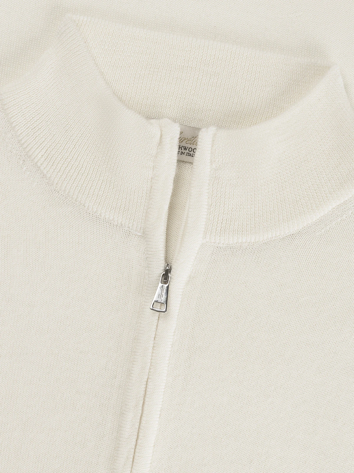 Extrafine Merino Zipper Vest Ivory 6 Extrafine Merino Zipper Vest Ivory - Image 4