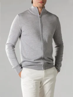 Extrafine Merino Zipper Vest Light Grey -Velora Fashion Aurelien mezzocollo sweater cashwool merino light grey4 6703eb10 1242 4967 baa1 14defcac86d6
