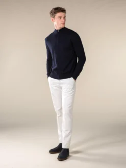 Extrafine Merino Zipper Vest Navy 15 Extrafine Merino Zipper Vest Navy -Velora Fashion Aurelien mezzocollo sweater cashwool merino navy7