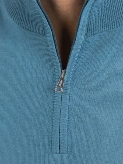 Extrafine Merino Zipper Sapphire Blue -Velora Fashion Aurelien mezzocollo sweater cashwool merino sapphire blue13 2 dde849c5 5ede 402c 912c d681c91d02f8