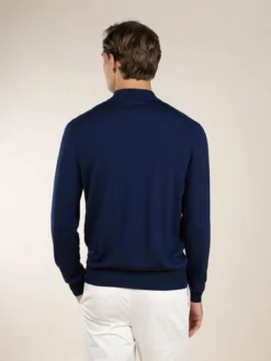 Extrafine Merino Zipper Sweater Steel Blue 12 Extrafine Merino Zipper Sweater Steel Blue -Velora Fashion Aurelien mezzocollo sweater cashwool merino steel blue11