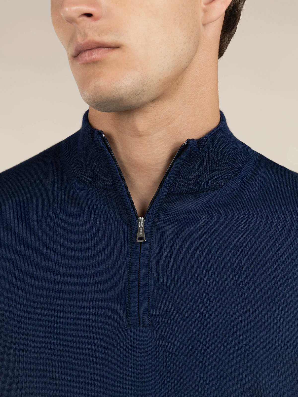 Extrafine Merino Zipper Sweater Steel Blue 6 Extrafine Merino Zipper Sweater Steel Blue - Image 4