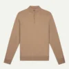Extrafine Merino Zipper Sweater Beige
