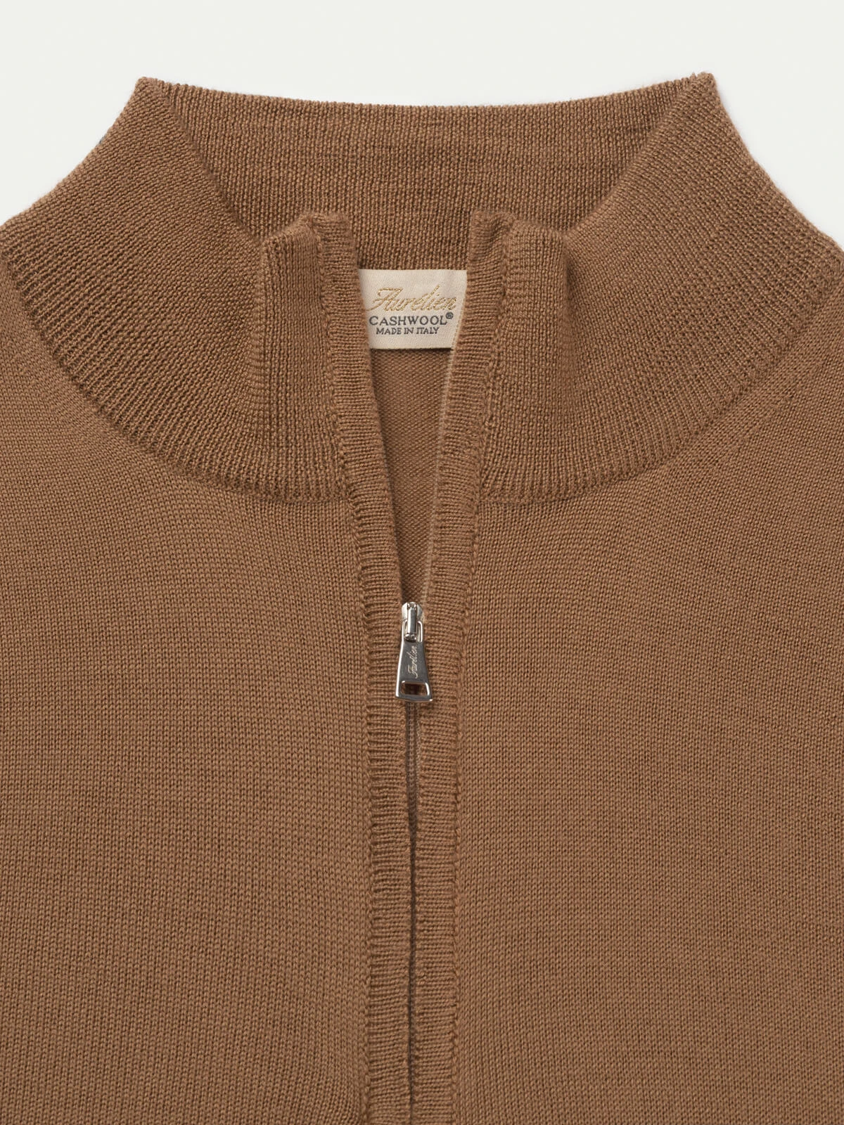 Extrafine Merino Zipper Sweater Caramel 6 Extrafine Merino Zipper Sweater Caramel - Image 4