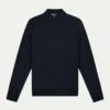 Extrafine Merino Zipper Sweater Navy 1 Extrafine Merino Zipper Sweater Navy -Velora Fashion Aurelien mezzocollo zipper sweater cashwool merino navy men 1 scaled