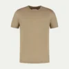 Dark Taupe Linen City T-shirt -Velora Fashion Aurelien natural linen t shirt men city dark taupe1