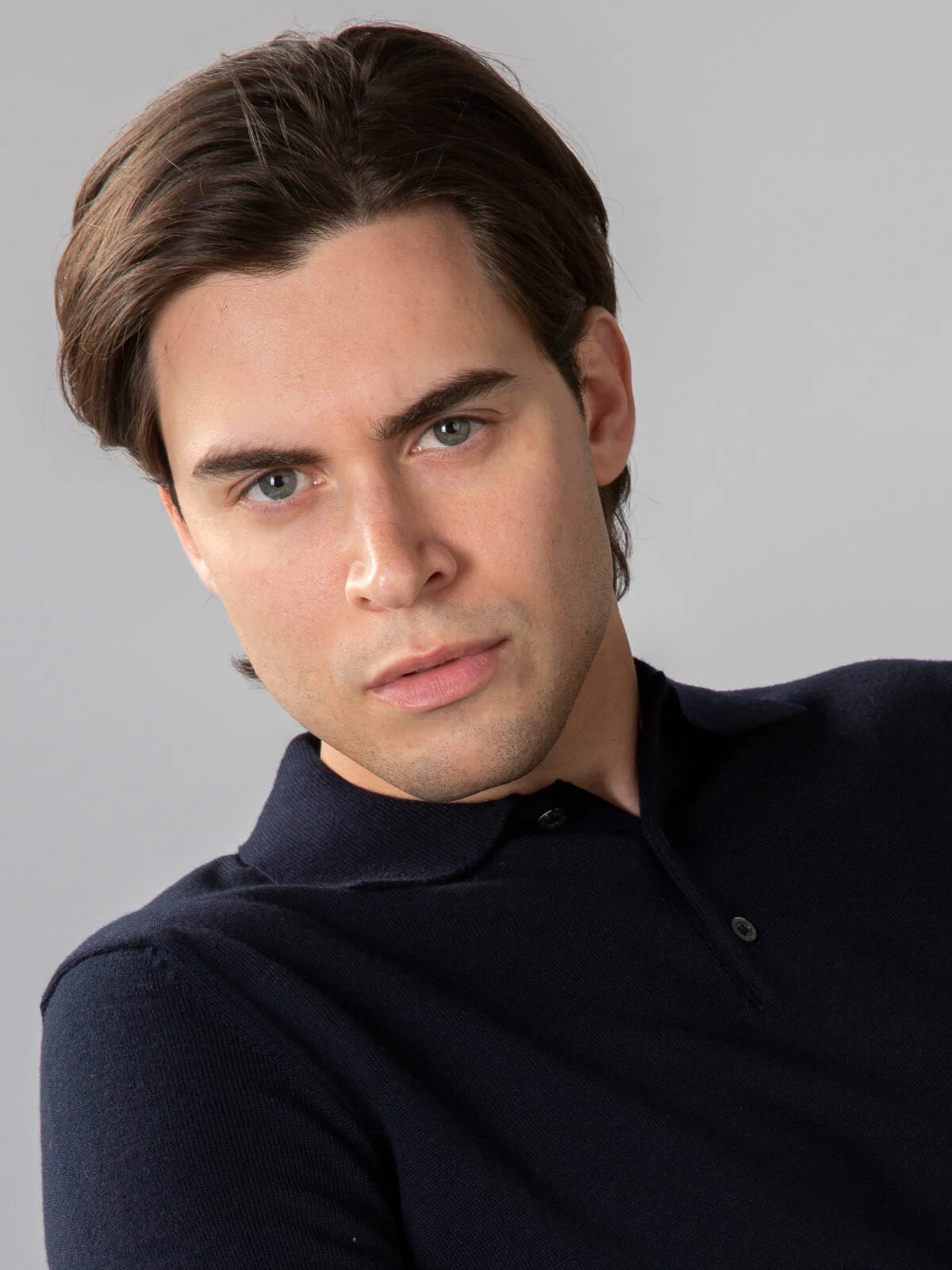 Extrafine Merino Polo Navy 5 Extrafine Merino Polo Navy - Image 3