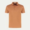 Rust Linen Polo Shirt 1 Rust Linen Polo Shirt -Velora Fashion Aurelien polo shirt linen men rust1