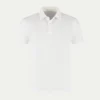 White Linen Polo Shirt