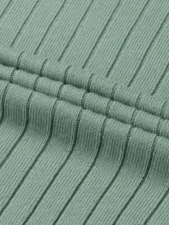 Ribbed Zipper Polo Light Green -Velora Fashion Aurelien polo shirt ribbed zipper light green men 4 scaled