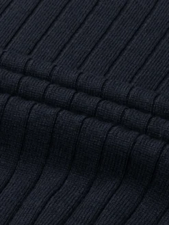 Ribbed Zipper Polo Navy -Velora Fashion Aurelien polo shirt ribbed zipper navy men 4 scaled