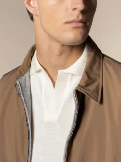 Caramel Reversible Voyager Jacket -Velora Fashion Aurelien reversible voyager jacket tech cashmere blend men caramel22 scaled