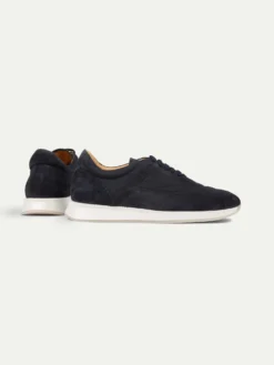 Navy Runner Sneaker -Velora Fashion Aurelien runner sneaker softey suede navy men 2 scaled