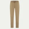 Dark Taupe Linen Seaside Trousers -Velora Fashion Aurelien seaside trouser linen men dark Taupe3