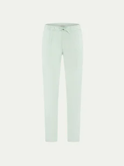 Light Aqua Linen Seaside Trousers