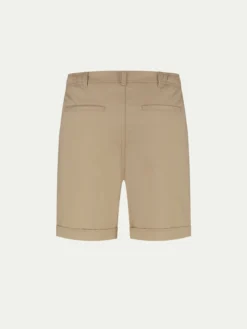Dark Beige Cotton Seaside Shorts -Velora Fashion Aurelien shorts cotton leisure bermuda dark Beige3