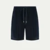 Navy Terry Towelling Leisure Shorts -Velora Fashion Aurelien shorts terry towelling leisure bermuda badstof navy1