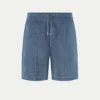 Steel Blue Terry Towelling Leisure Shorts