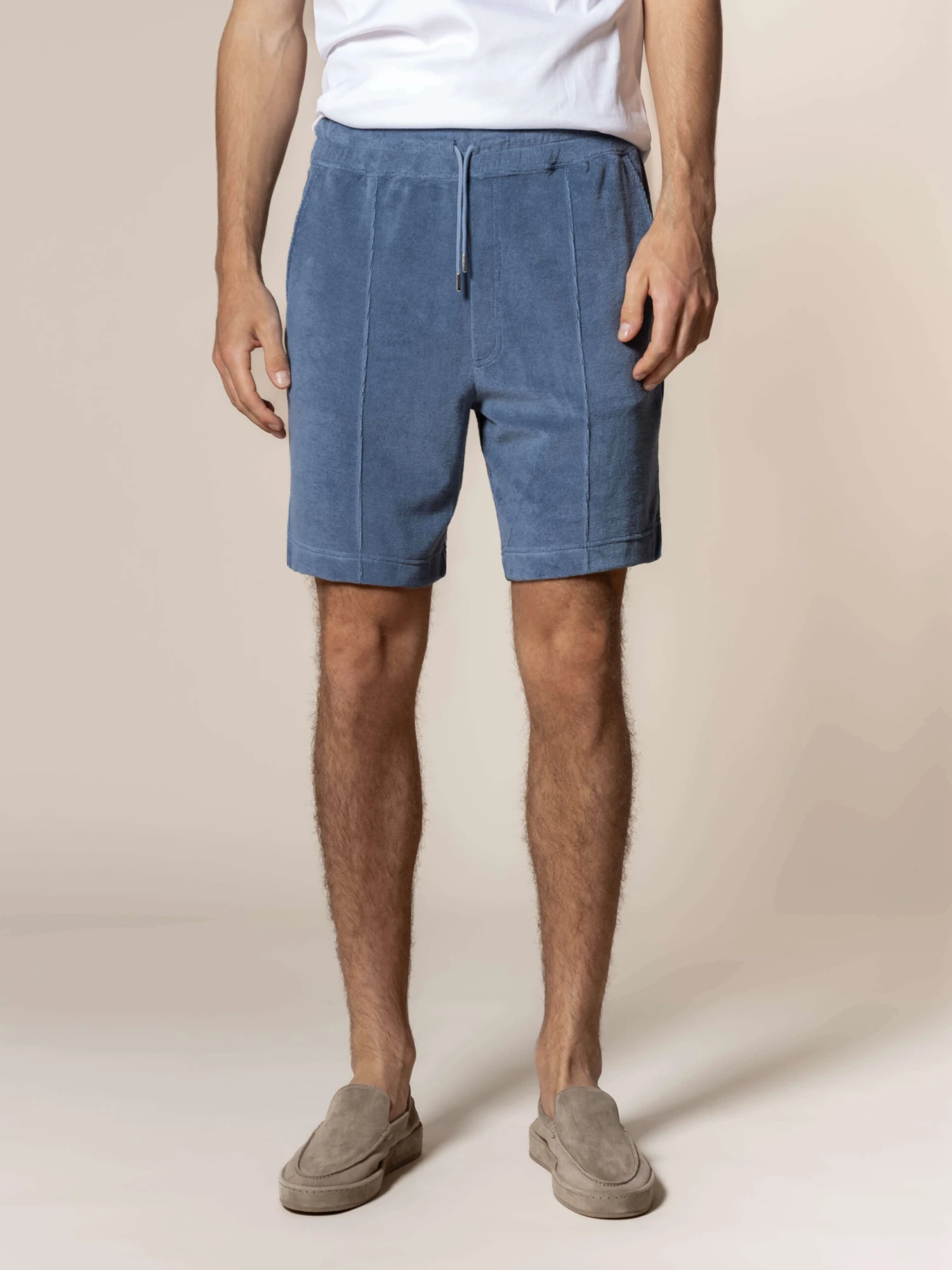 Steel Blue Terry Towelling Leisure Shorts 4 Steel Blue Terry Towelling Leisure Shorts - Image 2