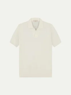 Shortsleeve Buttonless Polo Ivory