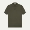 Shortsleeve Buttonless Polo Olive -Velora Fashion Aurelien shortsleeve buttonless polo shirt cashwool olive1