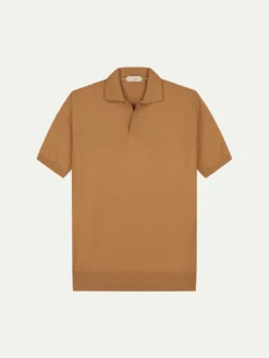 Shortsleeve Buttonless Polo Rust