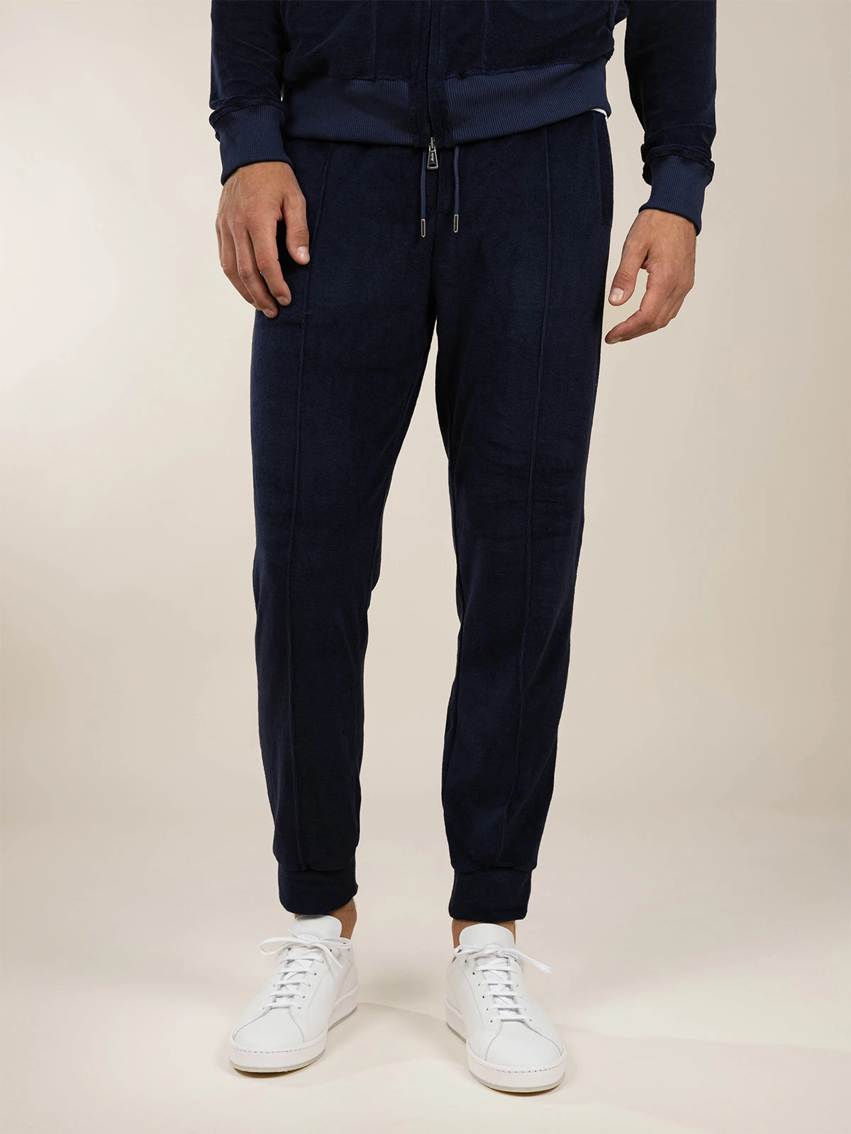 Navy Terry Towelling Leisure Trousers 4 Navy Terry Towelling Leisure Trousers - Image 2