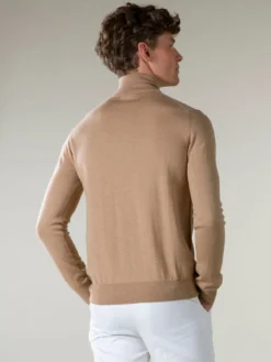 Extrafine Merino Rollneck Beige -Velora Fashion Aurelien turtleneck rollneck sweater beige cashwool merino 6