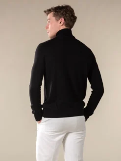 Extrafine Merino Rollneck Black -Velora Fashion Aurelien turtleneck rollneck sweater black cashwool merino 4
