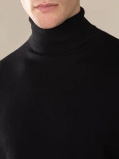 Extrafine Merino Rollneck Black -Velora Fashion Aurelien turtleneck rollneck sweater black cashwool merino 5