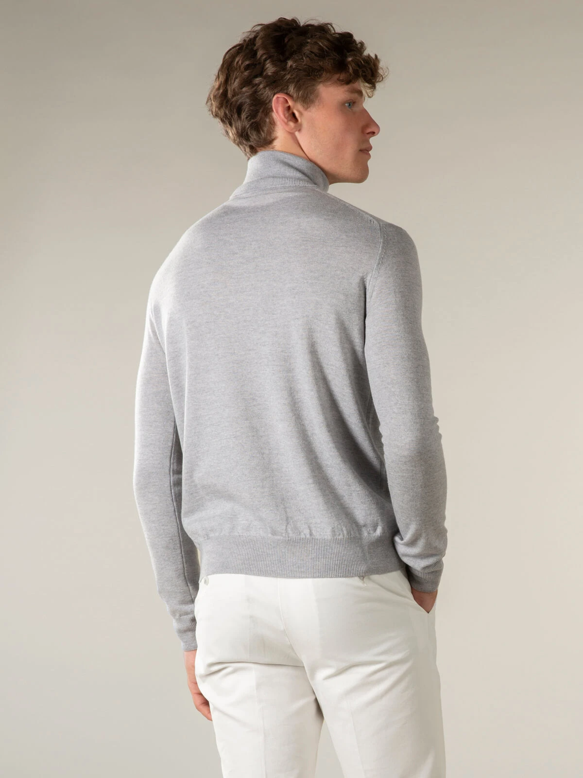 Extrafine Merino Rollneck Light Grey 7 Extrafine Merino Rollneck Light Grey - Image 5