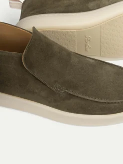 Olive Urban City Loafer -Velora Fashion Aurelien urban loafer softey suede men olive4 scaled